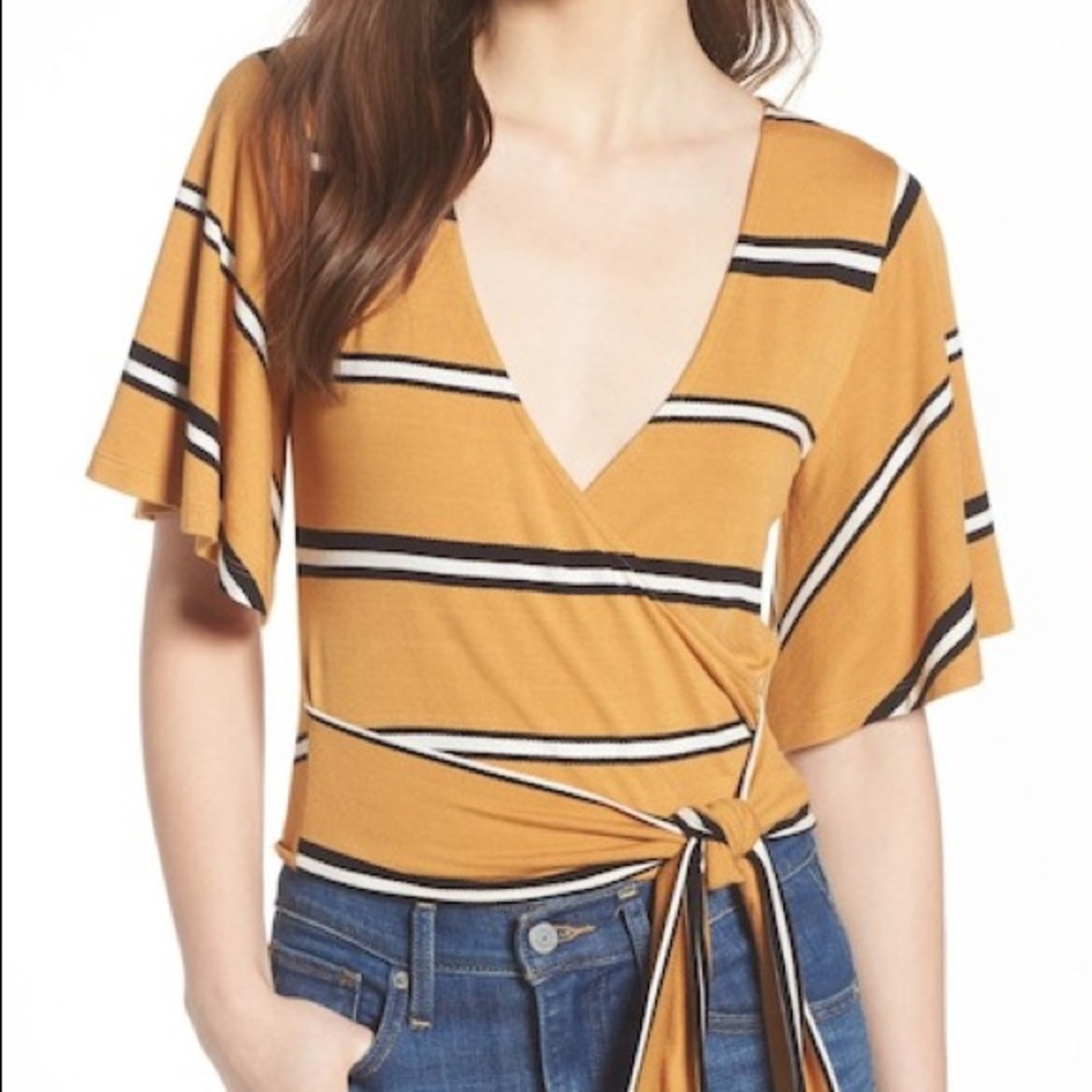 Nordstrom BP striped wrap top